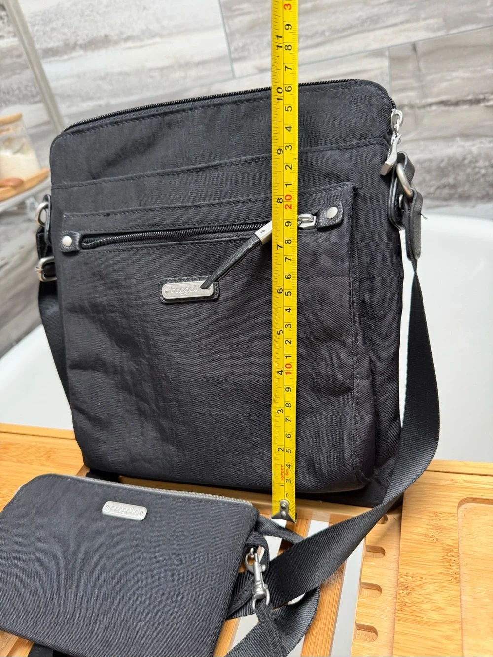 Baggallini “Go Bag” crossbody purse with matching RFID wristlet wallet